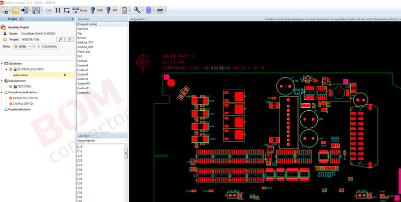 BC-CAD Viewer für PCB-Daten, Graphik